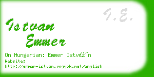 istvan emmer business card